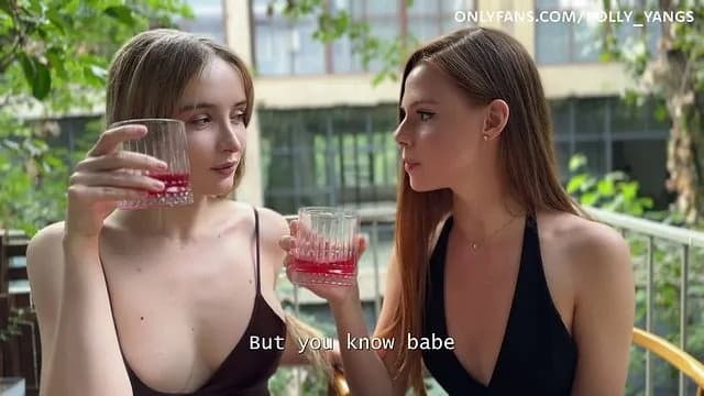 Threesome Sex on the First Date! Lucky Guy Fucks Two 19-year-old Stepsisters!