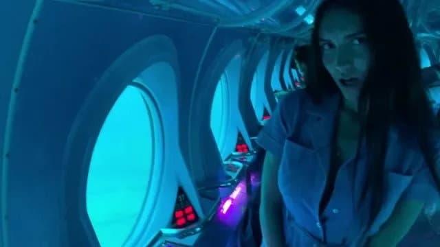 Public Masturbation with Lovense (Lush) Part 6 Orgasm on a Submarine