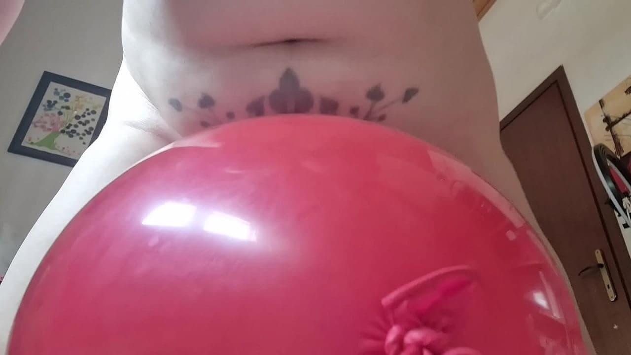 Nicoletta's Joyful Playful Adventure with a Big Red Balloon